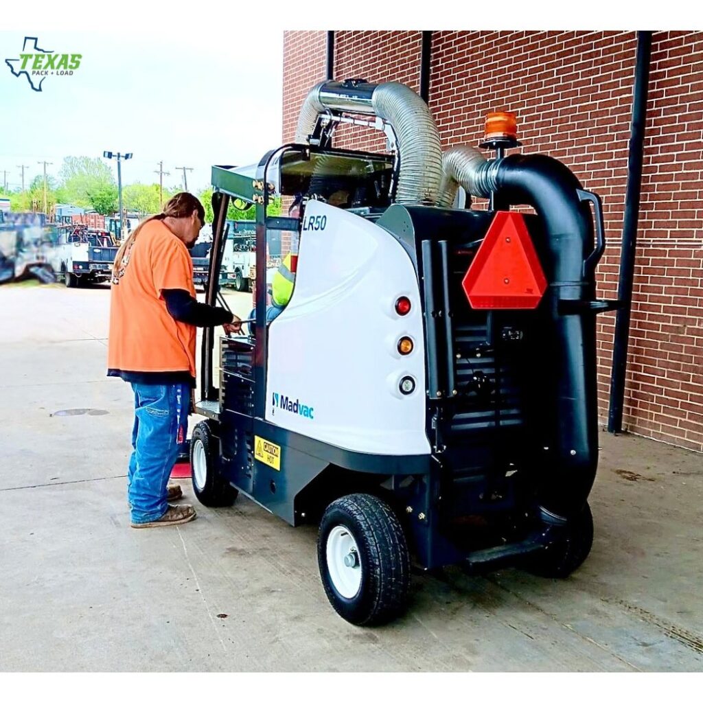 Texas Pack + Load is thrilled to deliver and complete training on the @madvacvacuums LR50 — a compact, battery-powered litter solution with up to 9 hours of runtime, a robotic vacuum arm for effortless picking, and a climate-controlled closed cabin for operator comfort. With 15% lower noise than diesel models, 6x faster productivity than manual methods, and no CDL required, the LR50 is built tough for all conditions and backed by over 35 years of proven reliability. Ready to clean smarter, faster, and quieter! . . . . #refuse #garbage #recycle #disposal #organics #zerowaste #garbagetruck #recycletruck #frontloader #rearloader #automatedsideloader #knuckleboom #grappletruck #lightningloader #brushtruck #garbagecan #sanitation #solidwaste #publicworks #texaspackandload #newwaytrucks #pbloader #petersen #madvac #stellarindustries #galfab